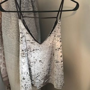 American Eagle Crushed Velvet Tank Top